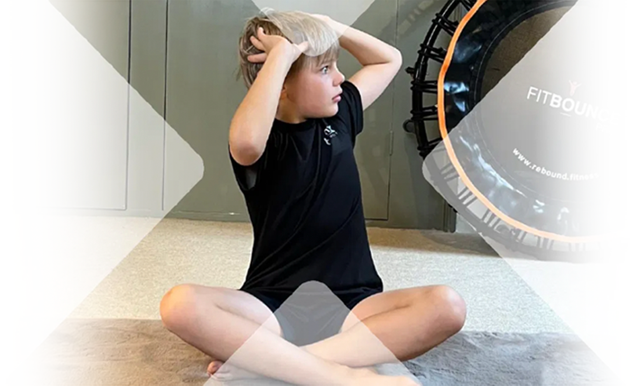 Child doing reflex integration exercise